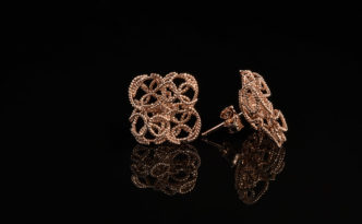 Orecchini-in-Filigrana-Argento-800---Rodiato-Rosa